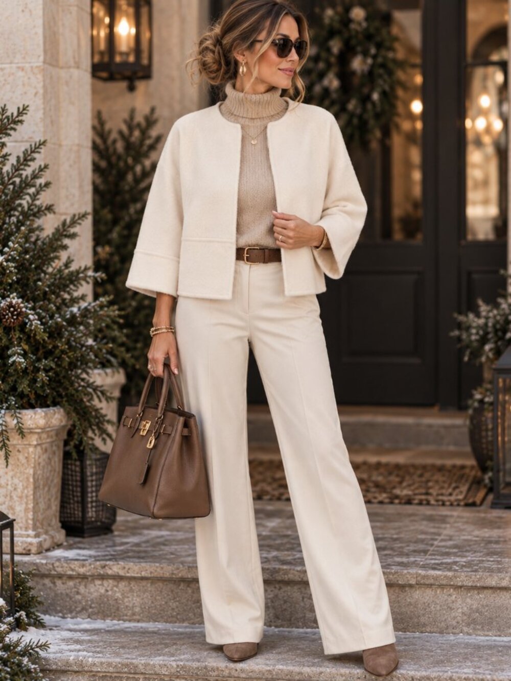Michael Kors Italy Ivory Wool Angora Cashgora Jacket Coat Women's Size 8 $2200